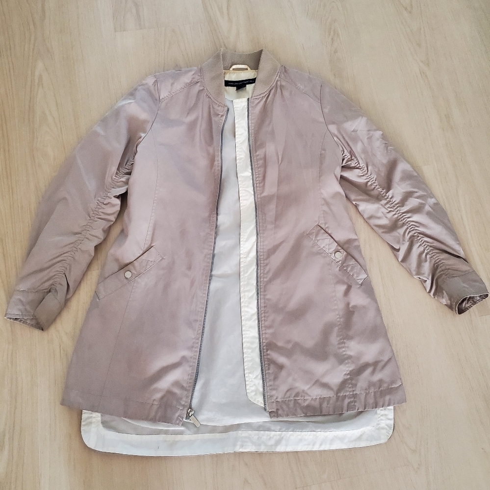 French Connection Light Taupe Bomber Jacket
